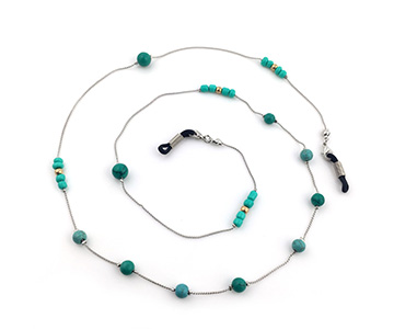 سلسلة نظارة فضى مع حبه من الفيروز