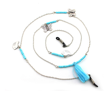 سلسلة نظارات فضي