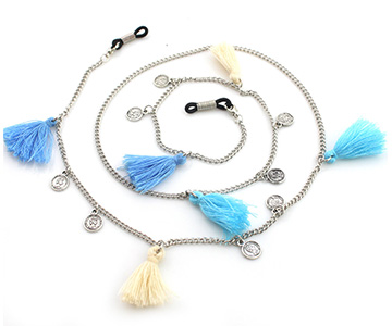 سلسلة نظارات فضي