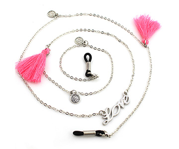 سلسلة نظارات فضي