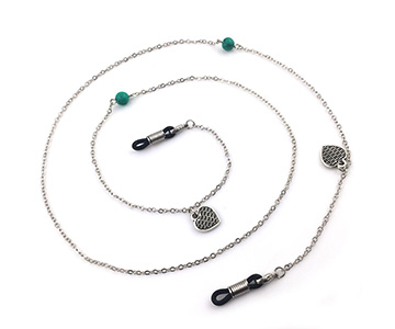 سلسلة نظارات فضي